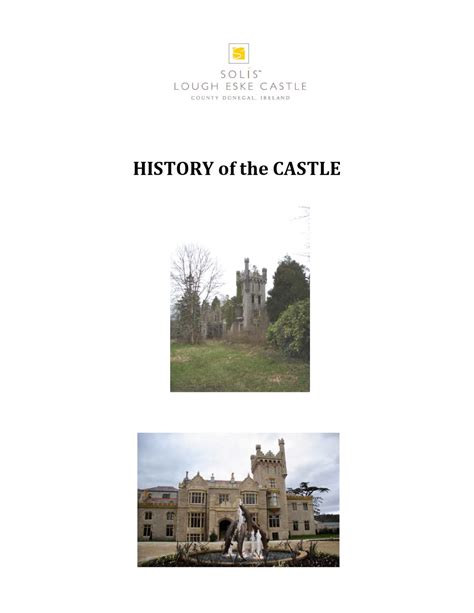 History Of Lough Eske - Lough Eske Castle, Donegal Town, County Donegal ...