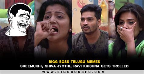 Bigg Boss Telugu Memes: Sreemukhi, Siva Jyothi and Ravikrishna get ...