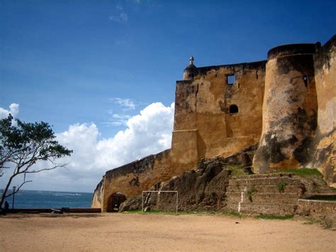 Mombasa - Fort Jesus Where a whole crowd was watching a football matc ...