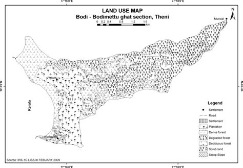 Land use map of the study area, interpreted from satellite image ...