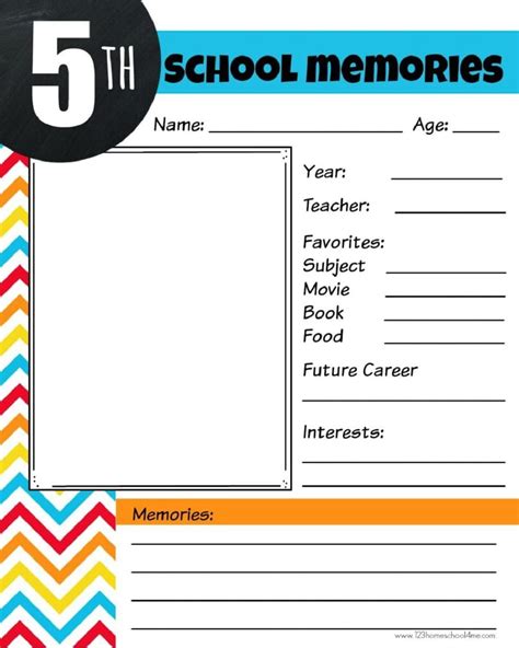 FREE Printable School Memory Book (with pdf template)