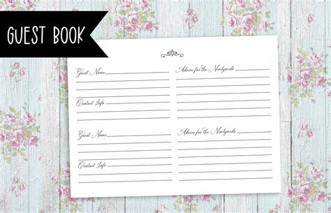 Wedding Guest Book | KDP Template Graphic by planfantastic · Creative ...