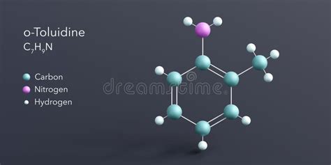 O-toluidine Molecular Structure, 3d Model Molecule, Ortho-toluidine ...