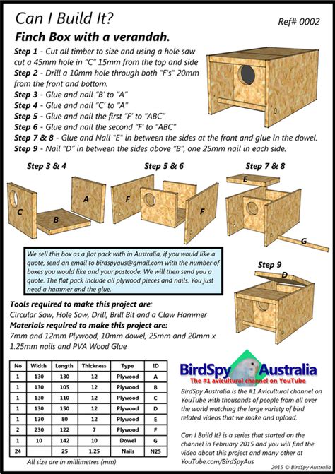 Simple Finch Nest Box