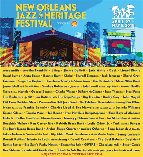 New Orleans Jazz fest lineup : r/musicfestivals