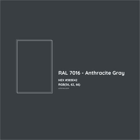 About RAL 7016 - Anthracite Gray Color - Color codes, similar colors ...