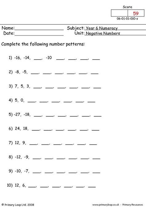 Negative Numbers Worksheets Free Numbersworksheet Com - Riset