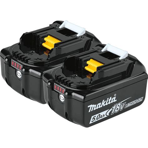 Makita BL1850B-2 18V LXT Lithium-Ion 5.0Ah Battery, 2/pk, Black 2-Pack ...