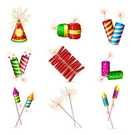 Download Festive Firecrackers Fireworks Firecracker Vector Cartoon ...