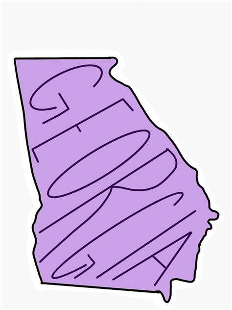 "Georgia Outline " Sticker for Sale by sisstickers | Redbubble