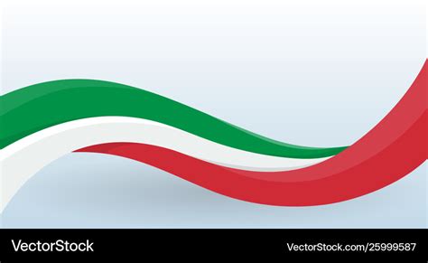 Italy waving national flag modern unusual shape Vector Image