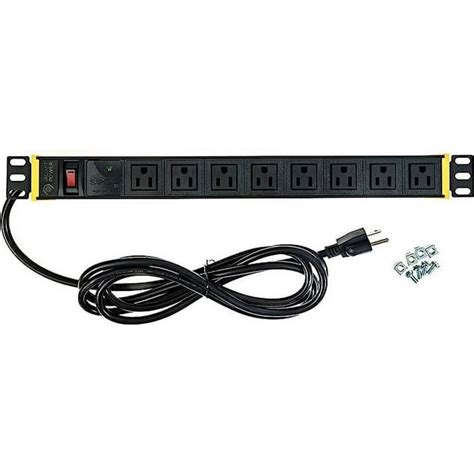 Valiant Power Rack Mount Power Strip - 120V 15A Single Phase PDU with ...