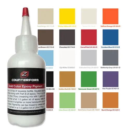 Epoxy Pigment Colors - Epoxy Countertop and Concrete System