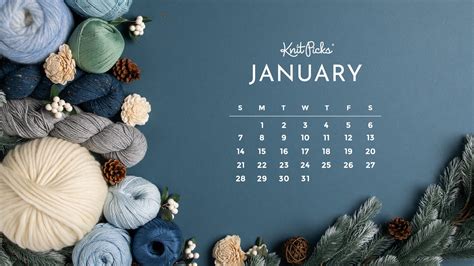 Free Downloadable January 2024 Calendar - The Knit Picks Staff Knitting ...