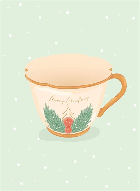 Isolated detailed christmas tea cup Vector 18860967 Vector Art at Vecteezy