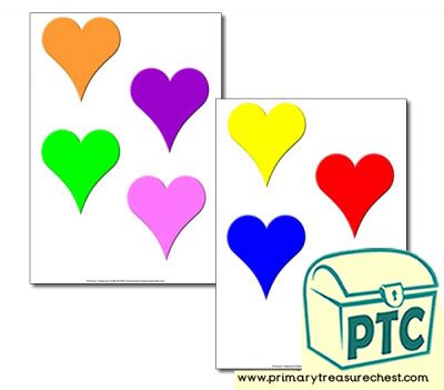 Heart Sorting Activity (Small Hearts) - Primary Treasure Chest