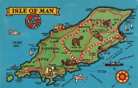 A Postcard a Day: Isle of Man maps on Monday