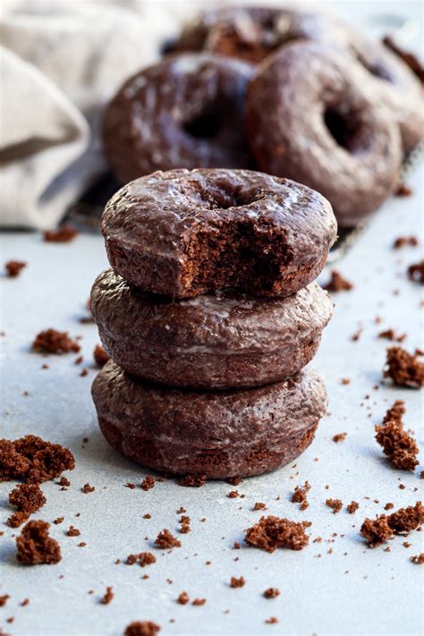 baked chocolate glazed doughnuts | cait's plate