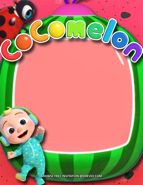 (FREE Invitations) Cocomelon Birthday Invitations + Party Ideas ...