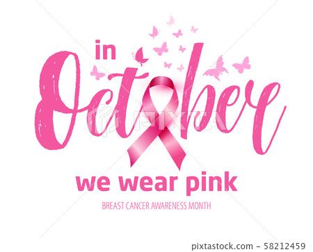 Breast cancer awareness logo.Breast cancer - Stock Illustration ...