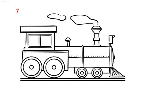 Train Drawing Ideas » How to draw a Train in 7 Steps