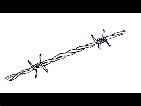 Barb Wire Drawing : Hand drawn freedom concept sketch with broken ...