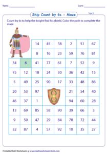 Skip Counting By 6 Worksheet - CountingWorksheets.com