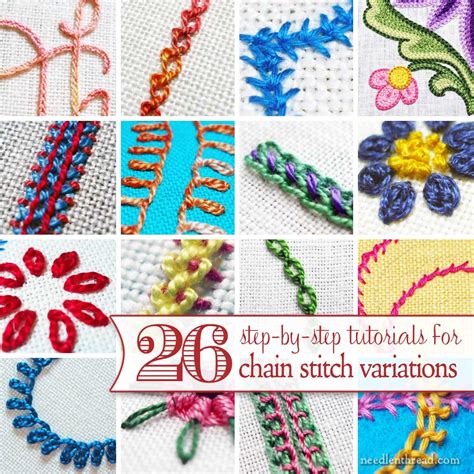 26 Tutorials for Chain Stitch Variations – NeedlenThread.com