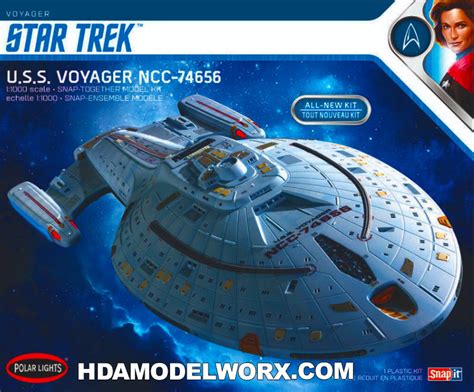 Star Trek USS VOYAGER NCC-74656 1:1000 SCALE Model Kit by Polar Lights