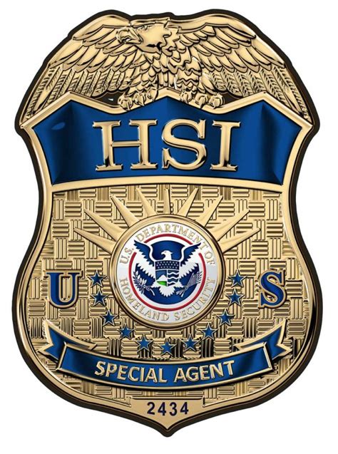 HOMELAND SECURITY INVESTIGATION SPECIAL AGENT BADGE all Metal Sign 13 ...