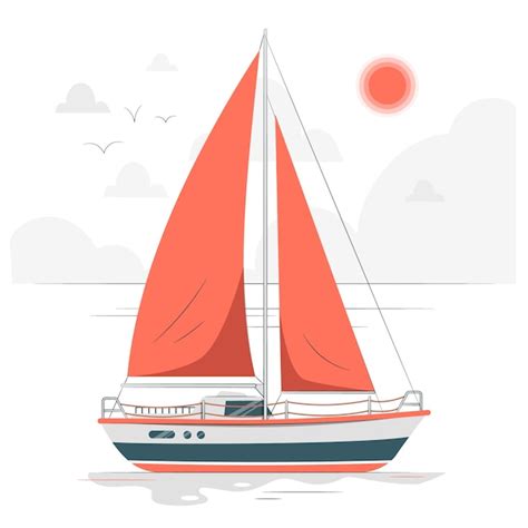 Free Vector | Sail boat concept illustration