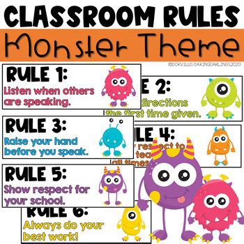 Monster Rules Teaching Resources | TPT