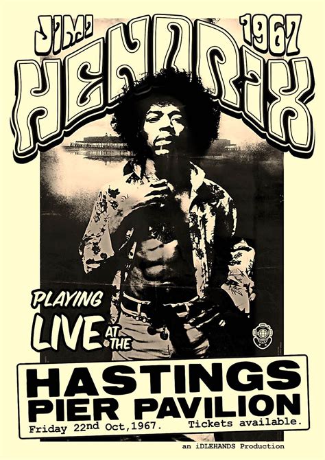 Jimi Hendrix appeared on Hastings Pier in 1967 | Rock band posters ...