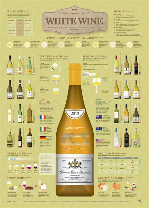 1804 White Wine Infographic Poster on Behance | Bere vino, Bere, Calici