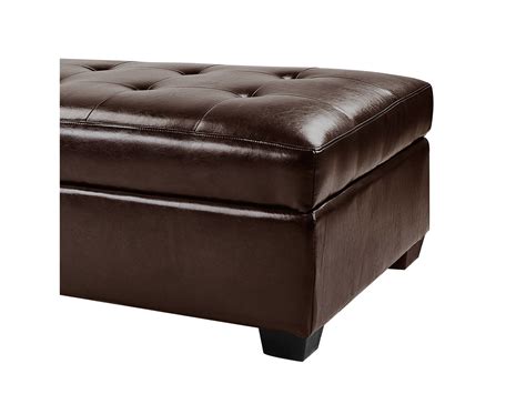 Tufted Ottoman with Storage | Vegan Leather Bench | CorLiving Furniture