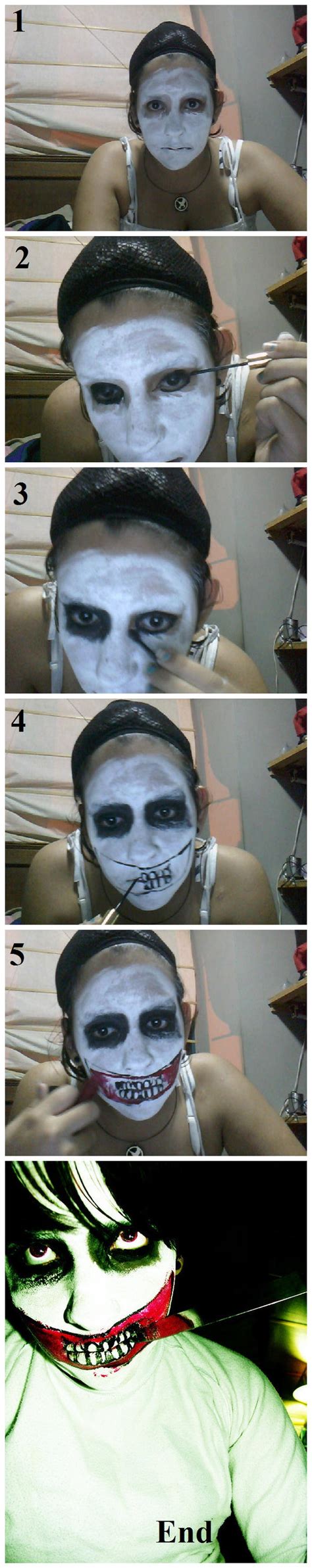 Jeff the killer Makeup Tutorial EngAndSpa by YukoRawr on DeviantArt