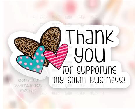 Craft Supplies & Tools Thank You Sticker PNG Small Business Sticker PNG ...