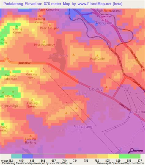Elevation of Padalarang,Indonesia Elevation Map, Topography, Contour