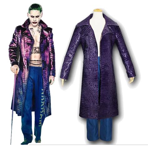 Jared Leto Joker Costume Suicide Squad Halloween Cosplay Costume Coat ...