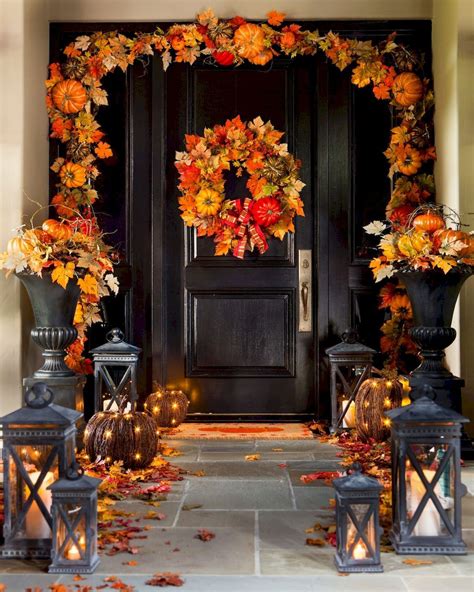 Beautiful Front Door Decoration For Fall Home to Z | Fall decorations ...