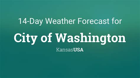 City of Washington, Kansas, USA 14 day weather forecast