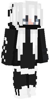 White Hair Ninja Hoodie - Slim | Nova Skin | Minecraft skins girl ...