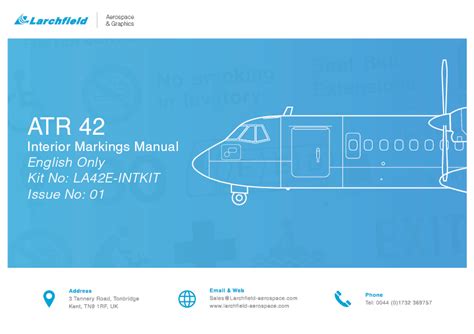 ATR 42 Interior Placards Kit - English