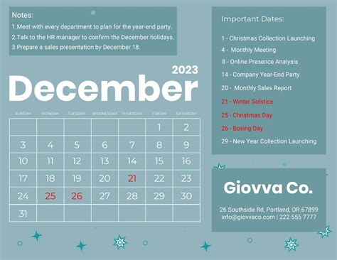 December 2023 Calendar Showing Holidays - Get Calendar 2023 Update