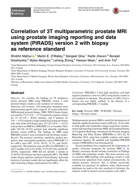 Correlation of 3T multiparametric prostate MRI using prostate imaging ...