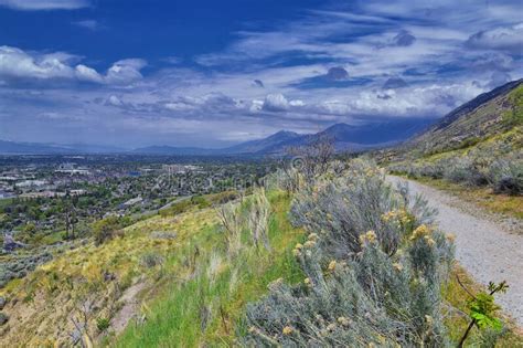 Provo Landscape and Utah Lake Views from the Bonneville Shoreline Trail ...