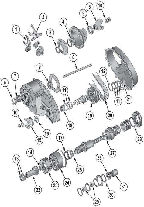 Np205 Transfer Case Diagram