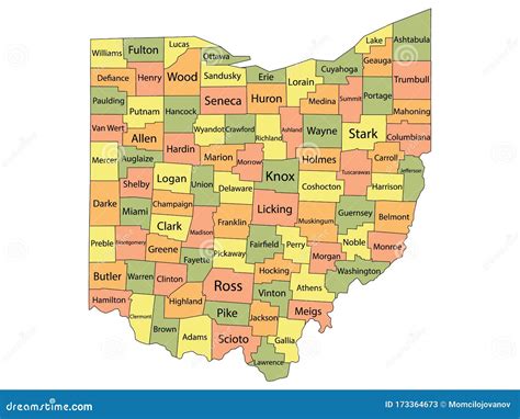 Ohio Map Cartoon Vector | CartoonDealer.com #30152305