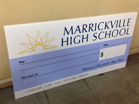 Big, Giant, Large Novelty Cheque Reusable Signs for School Presentations