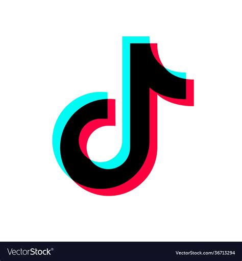 Social media tiktok logo design Royalty Free Vector Image